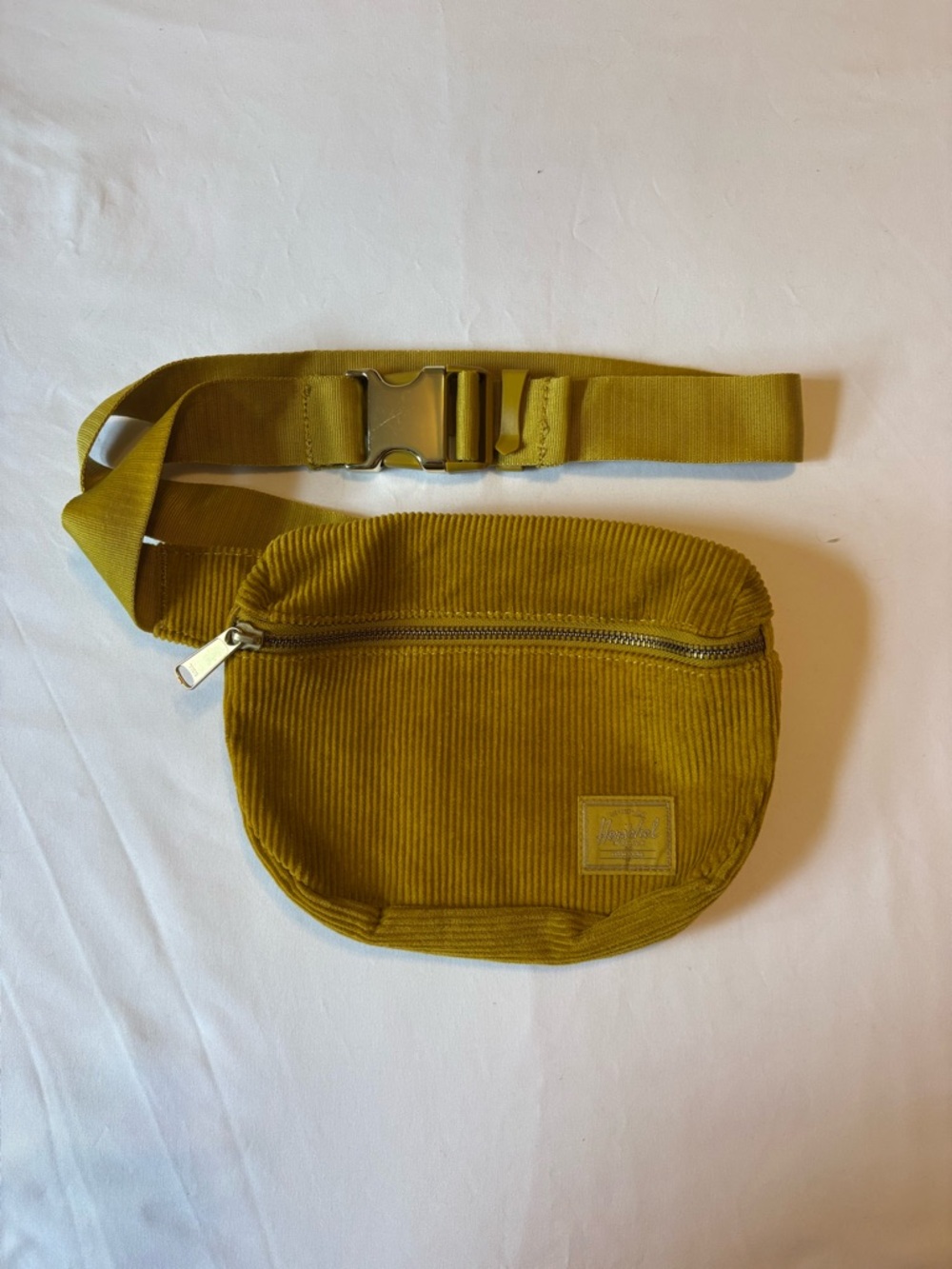 Corduroy Waist Bag in Mustard Yellow